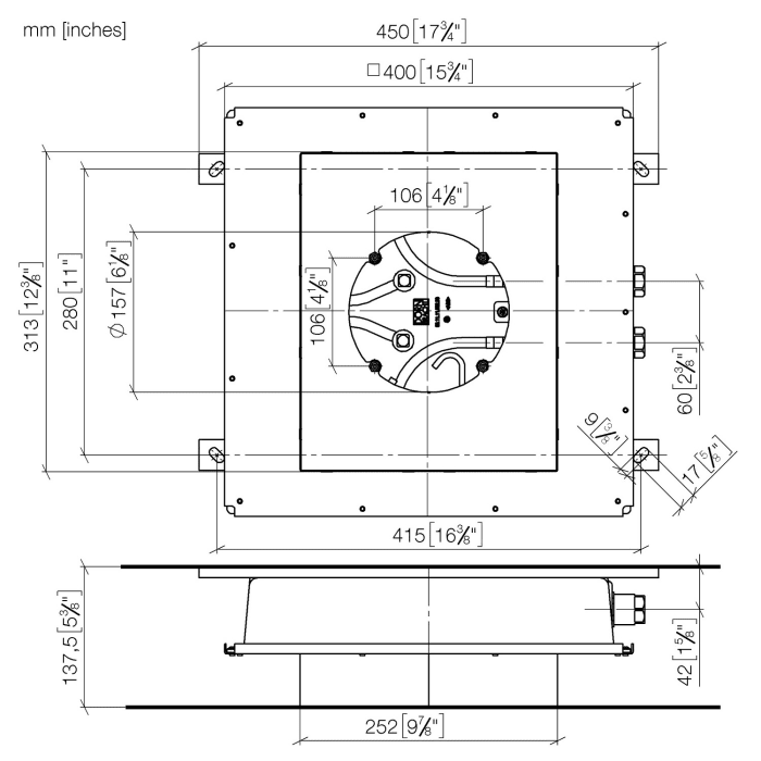 Dornbracht UP-Deckeneinbaukasten für Deckeneinbau