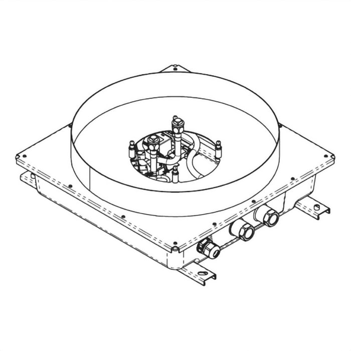 Dornbracht UP-Deckeneinbaukasten für Deckeneinbau mit Licht