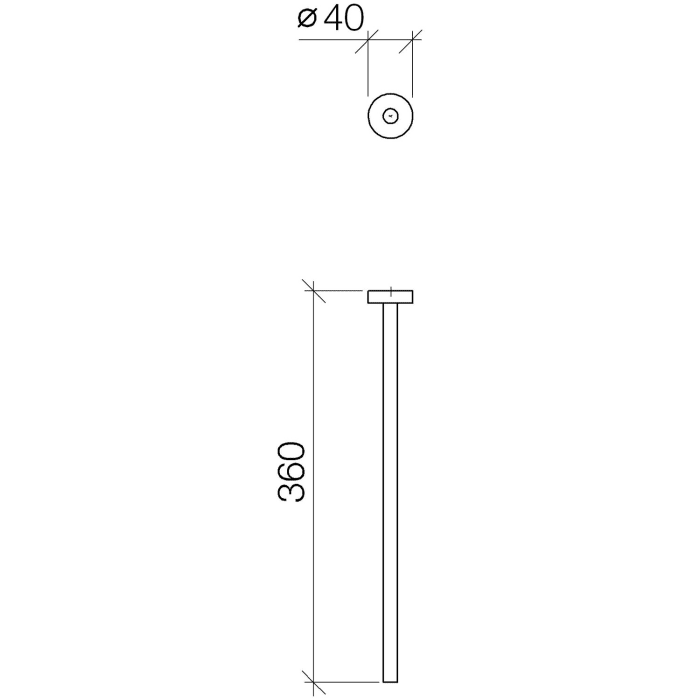 Dornbracht Handtuchhalter 1-teilig kurz