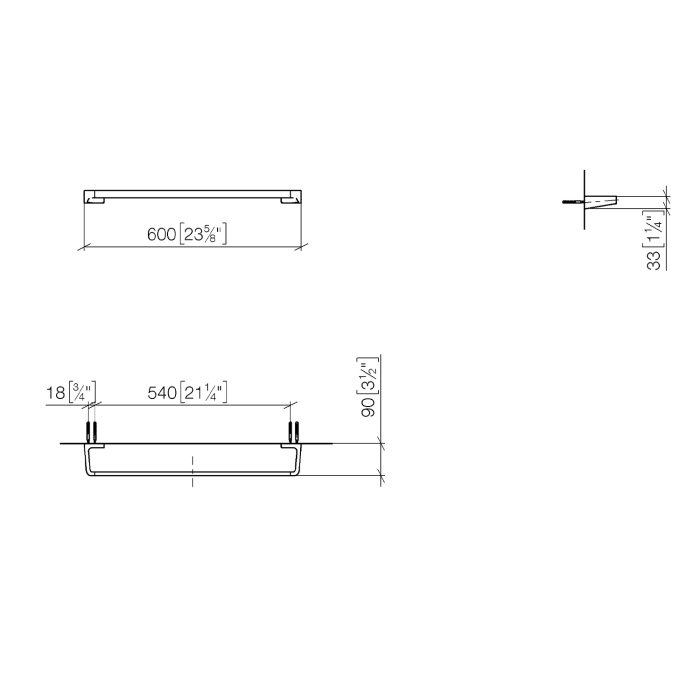 Dornbracht IMO Badetuchhalter 60 cm