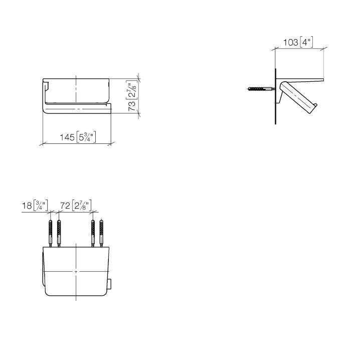 Dornbracht IMO Papierrollenhalter mit Ablage