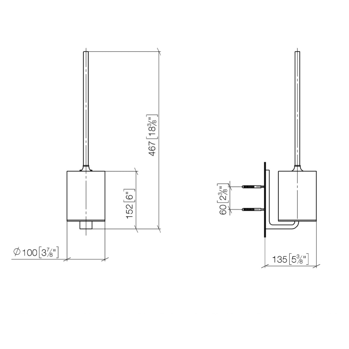 Dornbracht IMO Toiletten-Bürstengarnitur