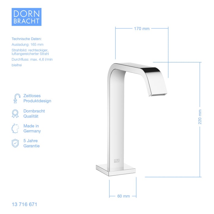 Dornbracht IMO Waschtischbatterie ohne Ablaufgarnitur mit Temperatureinstellung