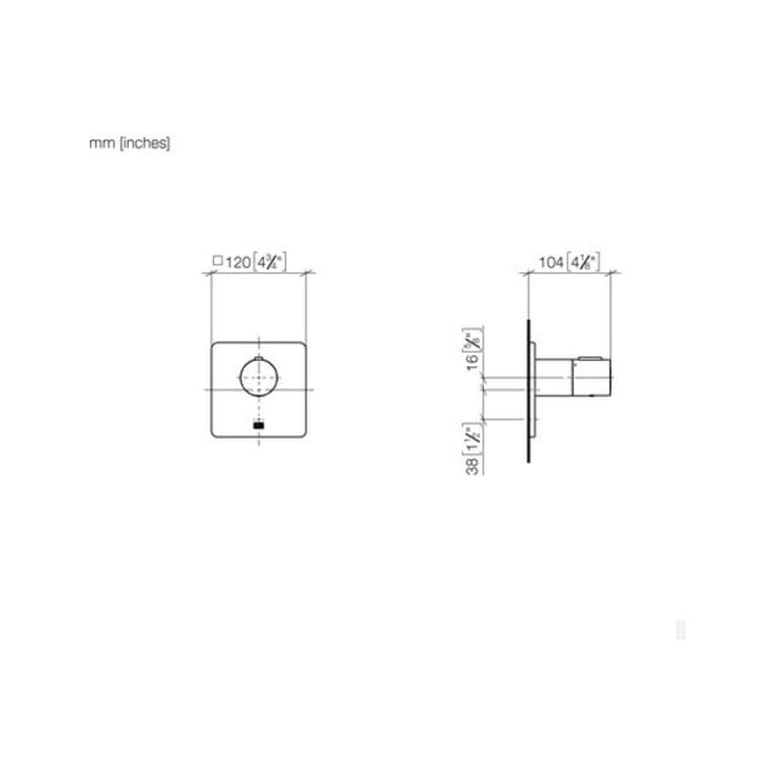 Dornbracht LULU xTool Unterputz-Thermostat ohne Mengenregulierung