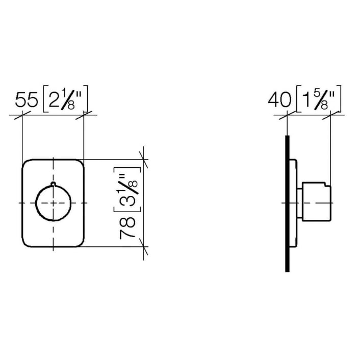 Dornbracht LULU Unterputzventil rechtsschließend 3/4