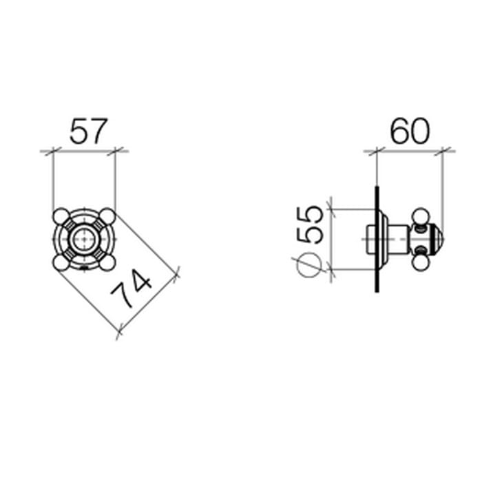 Dornbracht Madison Unterputzventil, rechtsschließend 1/2