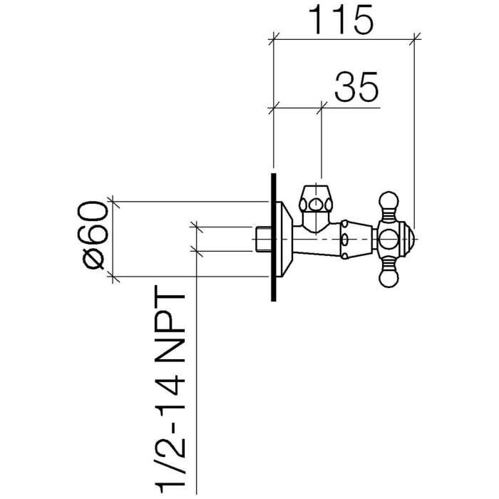 Dornbracht Madison Eckventil  warm