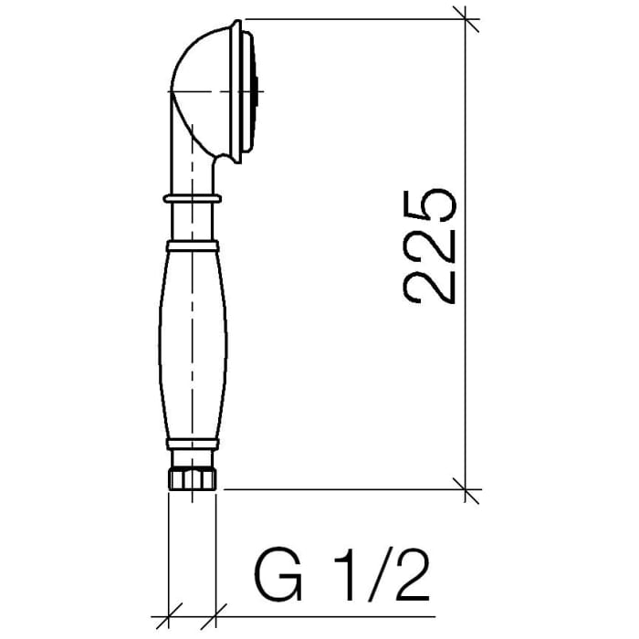 Dornbracht Madison Metallhandbrause mit Porzellangriff
