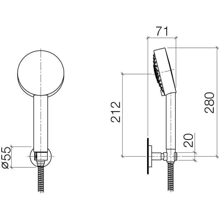 Dornbracht Schlauchbrausegarnitur mit Handbrause