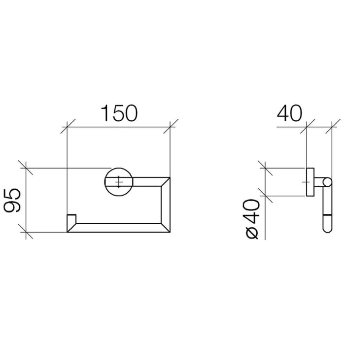 Dornbracht Papierrollenhalter ohne Deckel