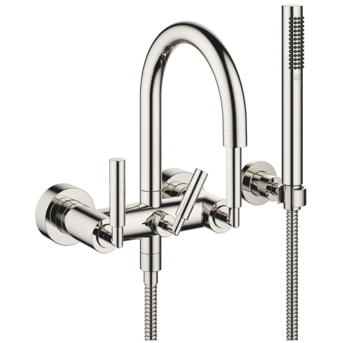 Dornbracht TARA Wannenbatterie für Wandmontage mit Schlauchbrausegarnitur