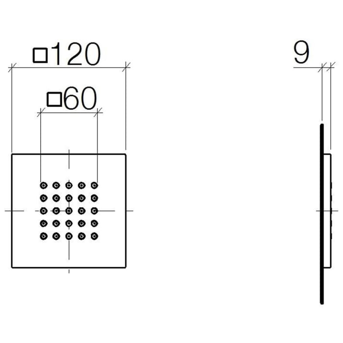 Dornbracht WaterPoints Unterputz-Seitenbrause