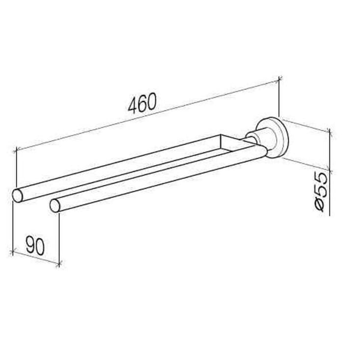 Dornbracht TARA Handtuchhalter 2-teilig starr