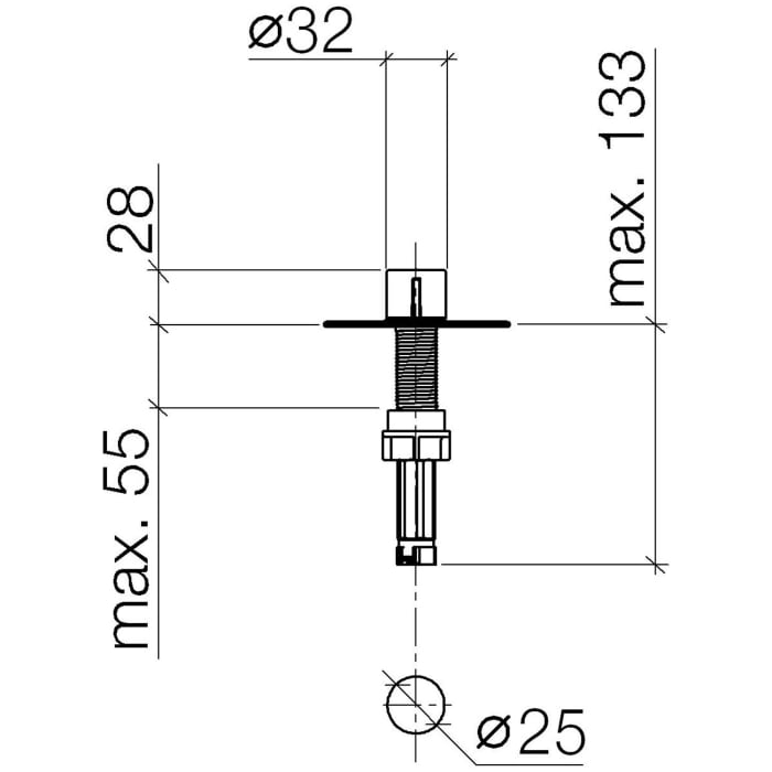 Dornbracht Excenterbetätigung mit Drehknopf