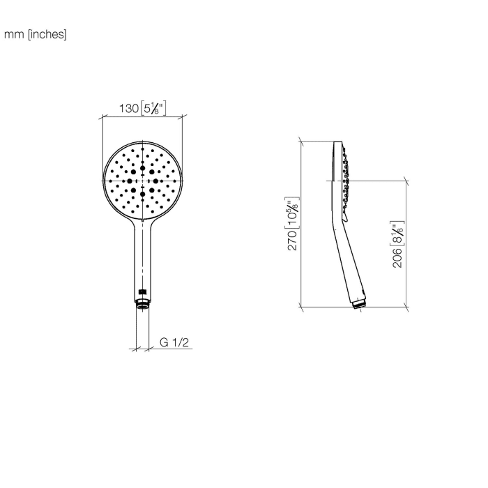 Dornbracht Handbrause Ø 13 cm, 3 Strahlarten