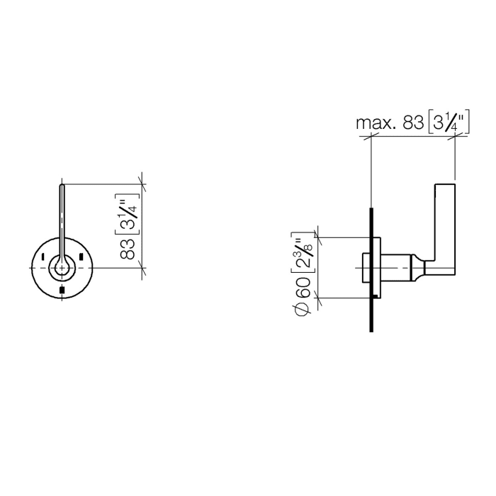 Dornbracht VAIA UP-Dreiwege-Umstellung mit Hebelgriff