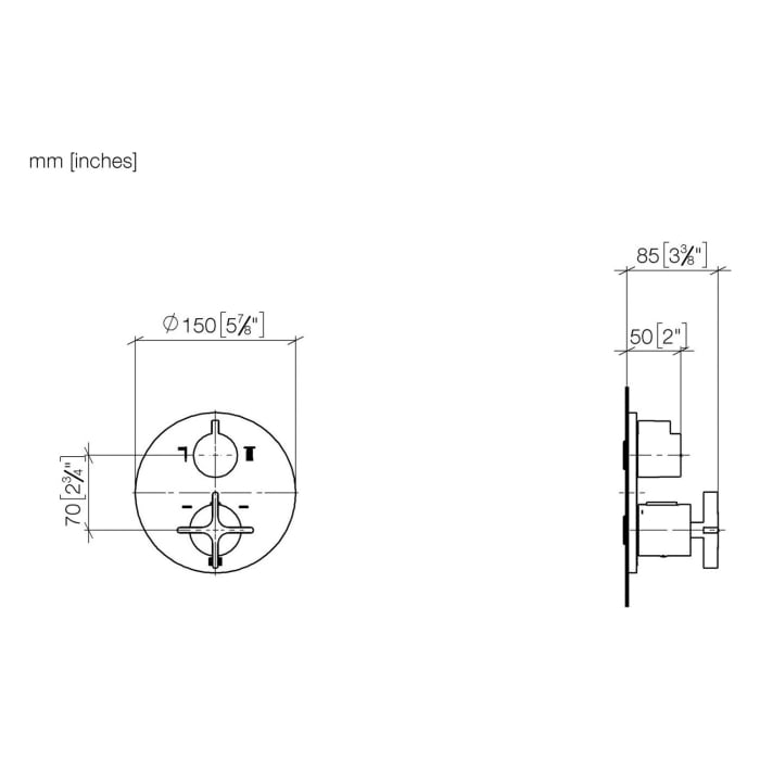 Dornbracht VAIA UP-Thermostat mit Zweiwege-Mengenregulierung
