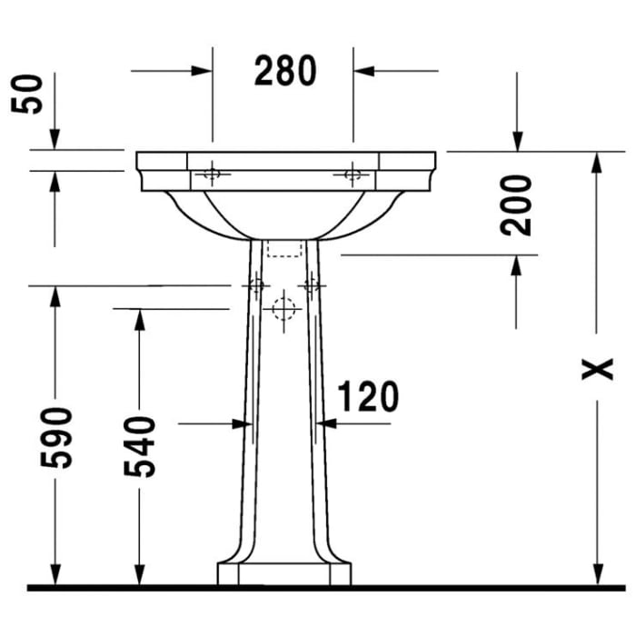 Duravit 1930 Waschtisch 60 cm