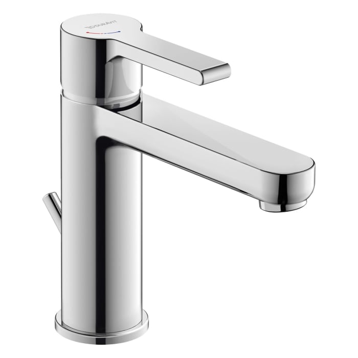 Duravit B.2 Einhebel-Waschtischmischer M FreshStart und MinusFlow, mit Zugstangen-Ablaufgarnitur