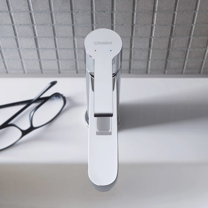 Duravit B.2 Einhebel-Waschtischmischer M FreshStart und MinusFlow, ohne Zugstangen-Ablaufgarnitur