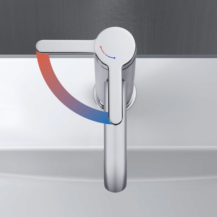 Duravit C.1 Einhebel-Waschtischmischer M FreshStart und MinusFlow, ohne Zugstangen-Ablaufgarnitur