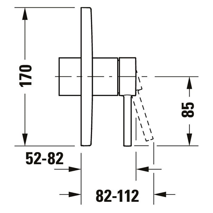 Duravit Circle Einhebel-Brausemischer Unterputz