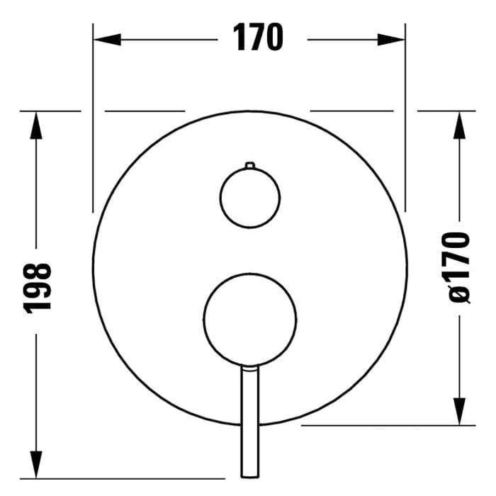 Duravit Circle Einhebel-Wannenmischer Unterputz