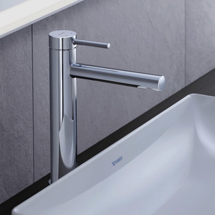 Duravit Circle Einhebel-Waschtischmischer L ohne Zugstangen-Ablaufgarnitur