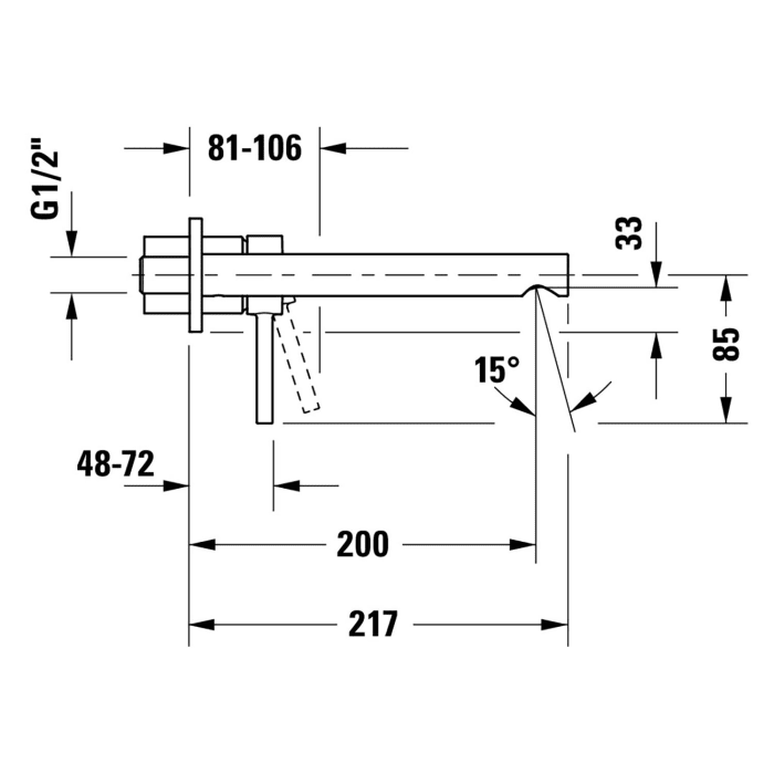 Duravit Circle Einhebel-Waschtischmischer Unterputz