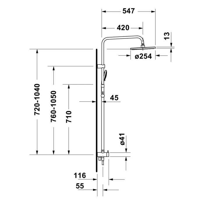 Duravit Shower System Reno MinusFlow