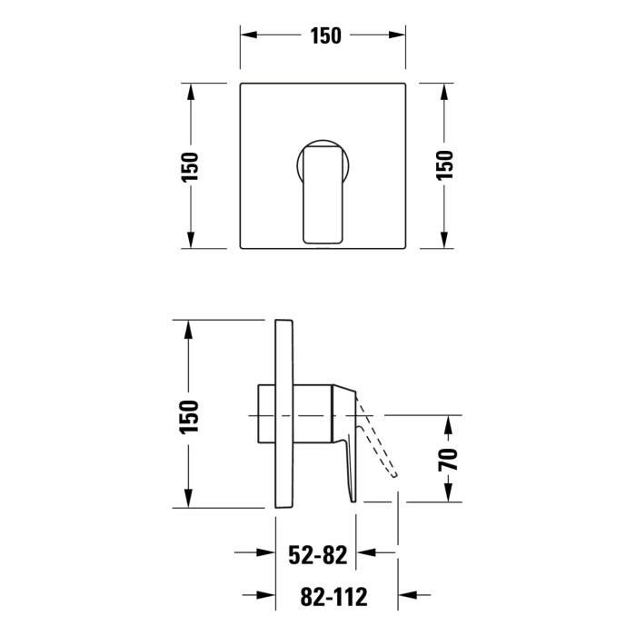 Duravit Manhattan Einhebel-Brausemischer Unterputz