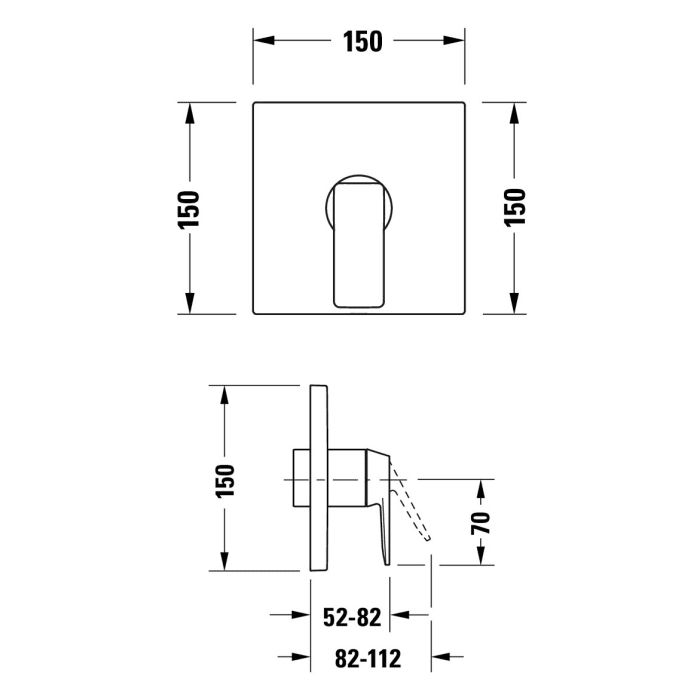 Duravit Manhattan Einhebel-Brausemischer Unterputz