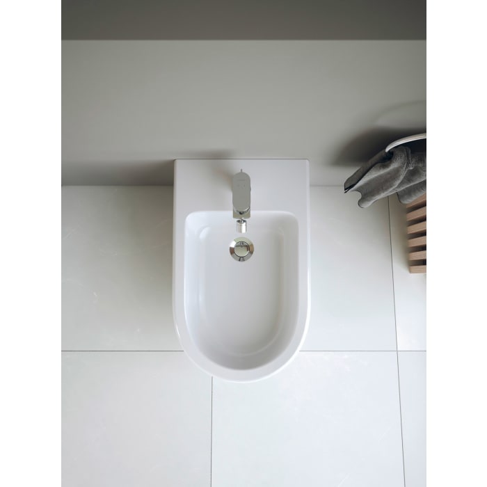 Duravit Wave Einhebel-Bidetarmatur mit Zugstangen-Ablaufgarnitur