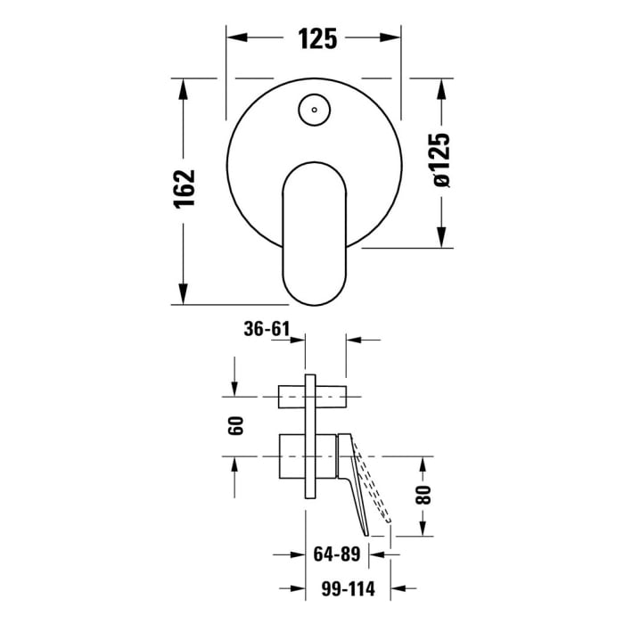 Duravit Wave Einhebelmischer Unterputz Set