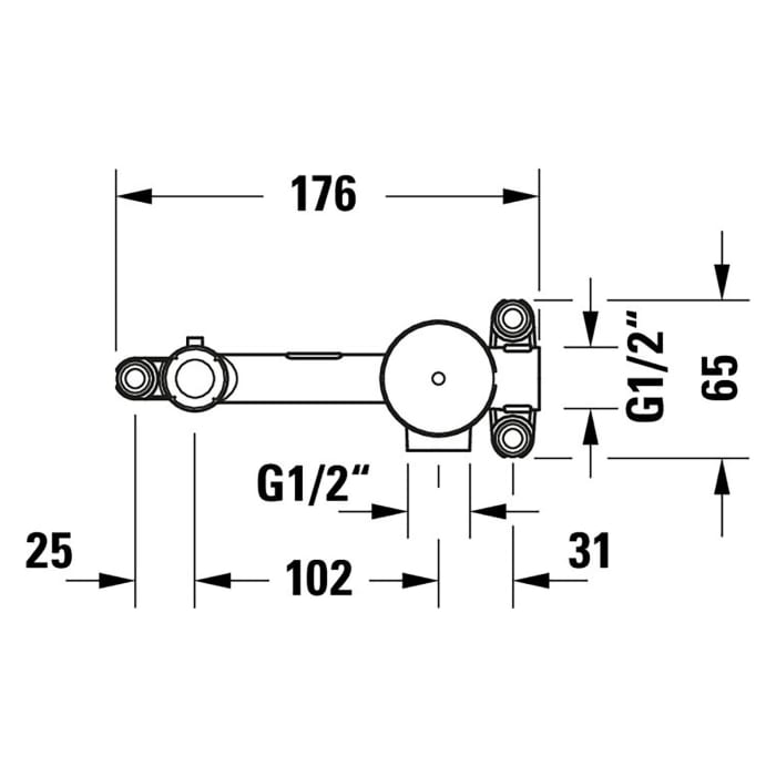 Duravit Grundkörper Einhebel-Waschtischmischer Unterputz