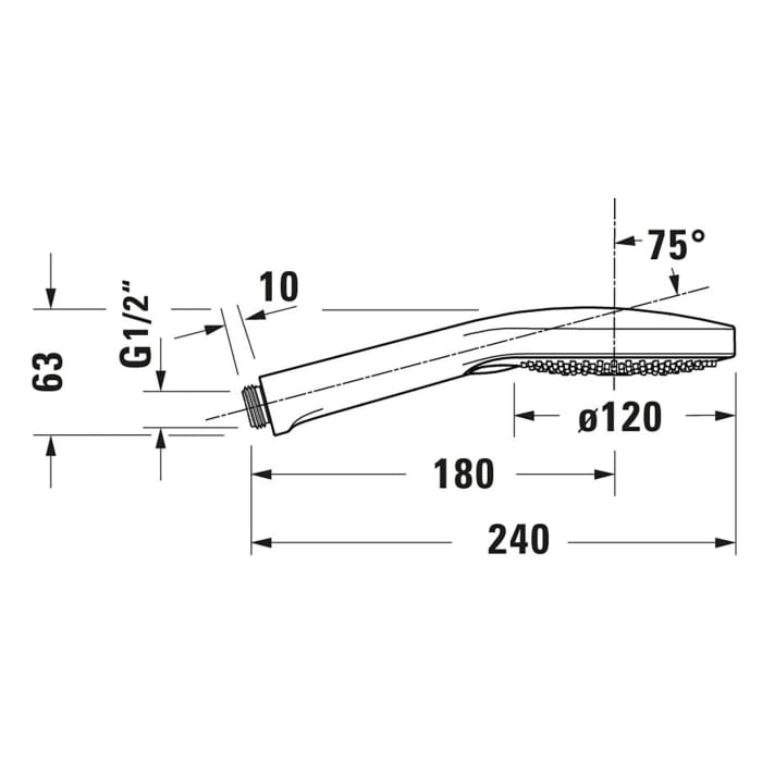Duravit Handbrause 3jet Click! 12 cm MinusFlow