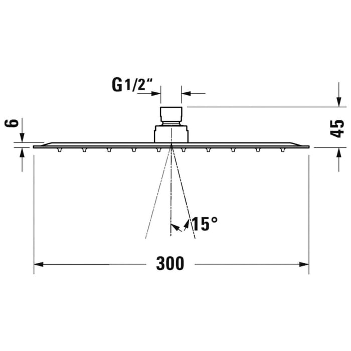Duravit Kopfbrause 1jet 30 x 30 cm