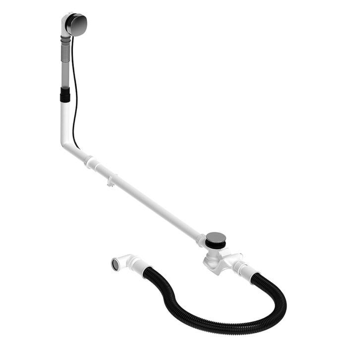 Duravit Ab- und Überlaufgarnitur Quadroval, Bowdenzug 110 cm