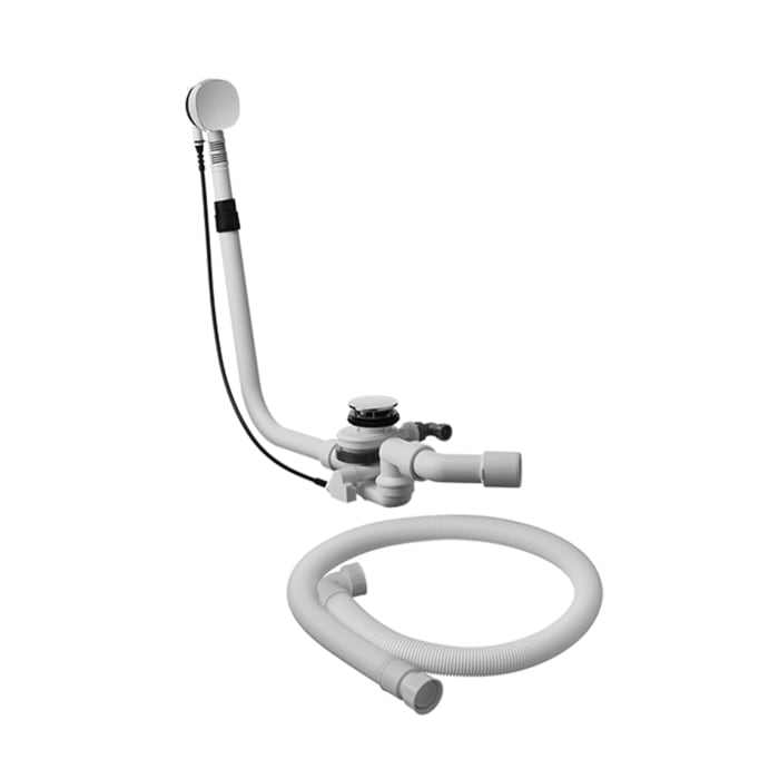 Duravit Ab- und Überlaufgarnitur Quadroval mit Bodenzulauf