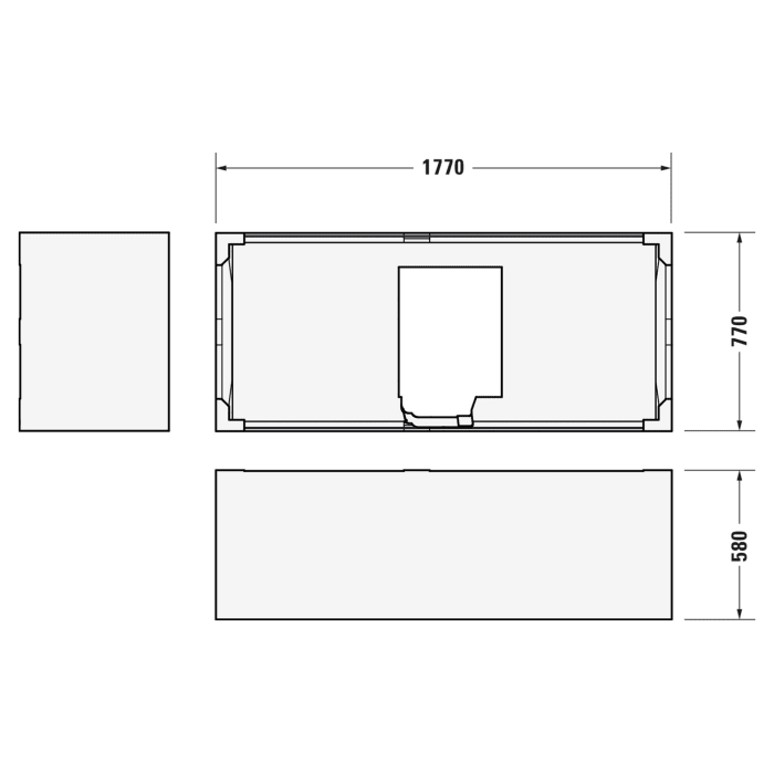 Duravit D-Neo Wannenträger für Wanne 700476