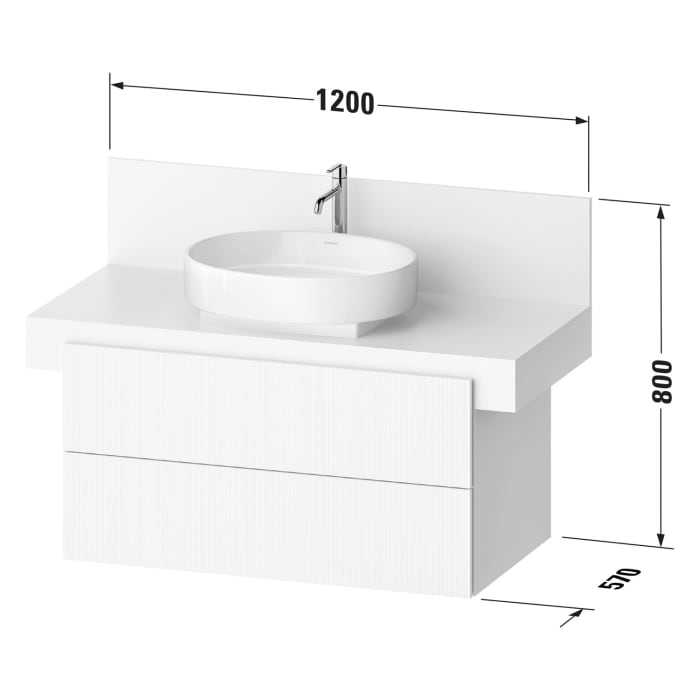 Duravit Balcoon Waschtischunterschrank mit Konsole 120 cm