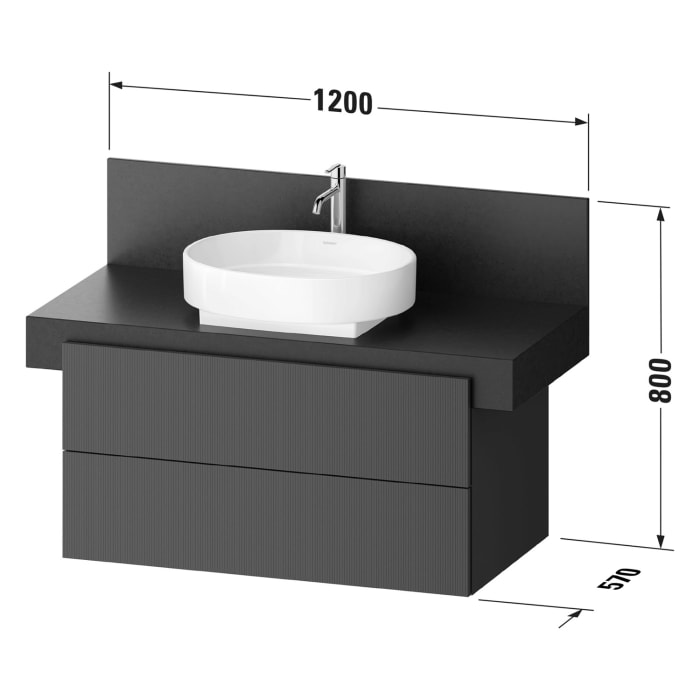 Duravit Balcoon Waschtischunterschrank mit Konsole 120 cm