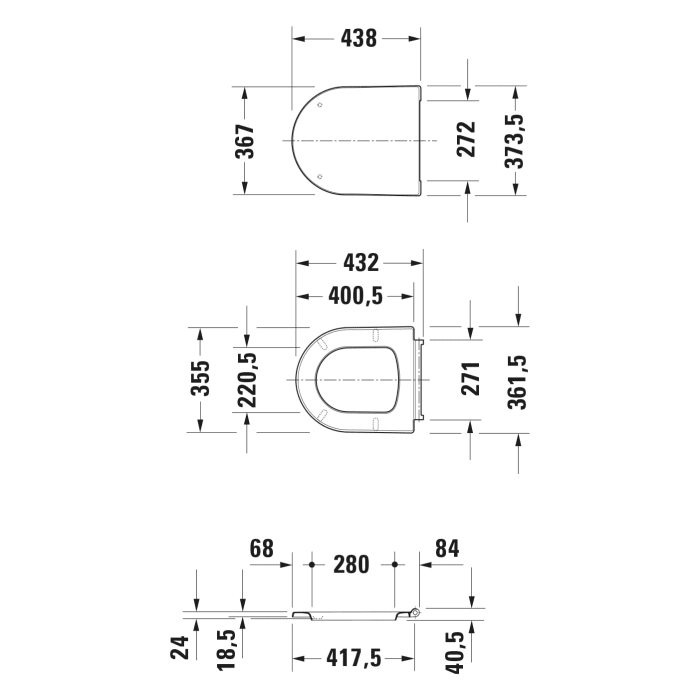 Duravit Balcoon WC-Sitz Compact mit Absenkautomatik