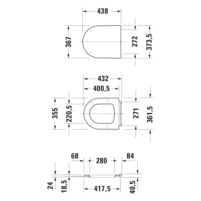 Duravit Balcoon WC-Sitz Compact mit Absenkautomatik