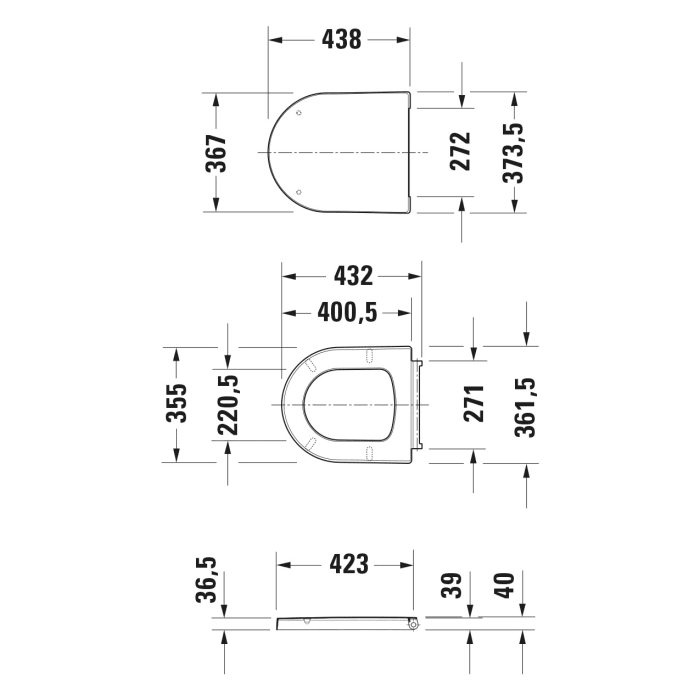 Duravit Balcoon WC-Sitz Compact ohne Absenkautomatik