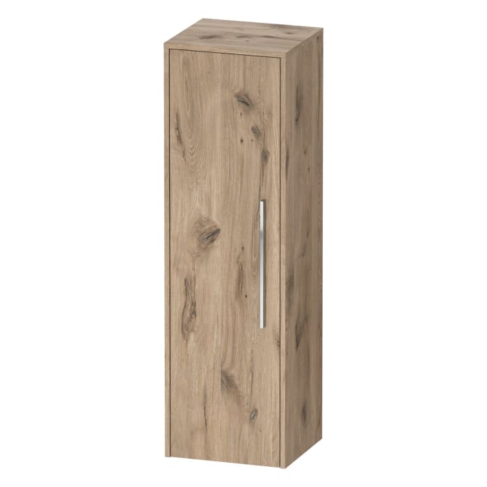 Duravit D-Code Halbhochschrank 40 x 132 cm, Türanschlag links, Griff chrom