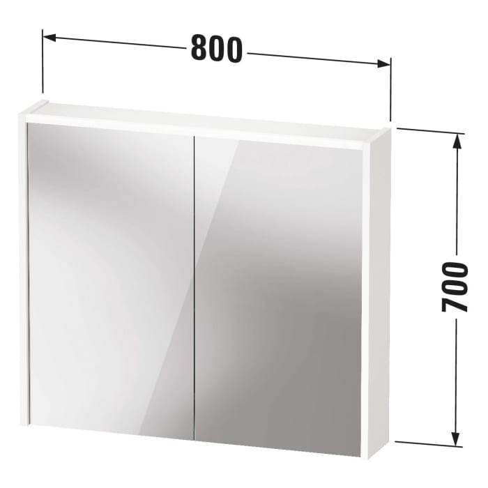 Duravit D-Code LED-Spiegelschrank 80 x 70 cm