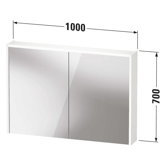 Duravit D-Code LED-Spiegelschrank 100 x 70 cm