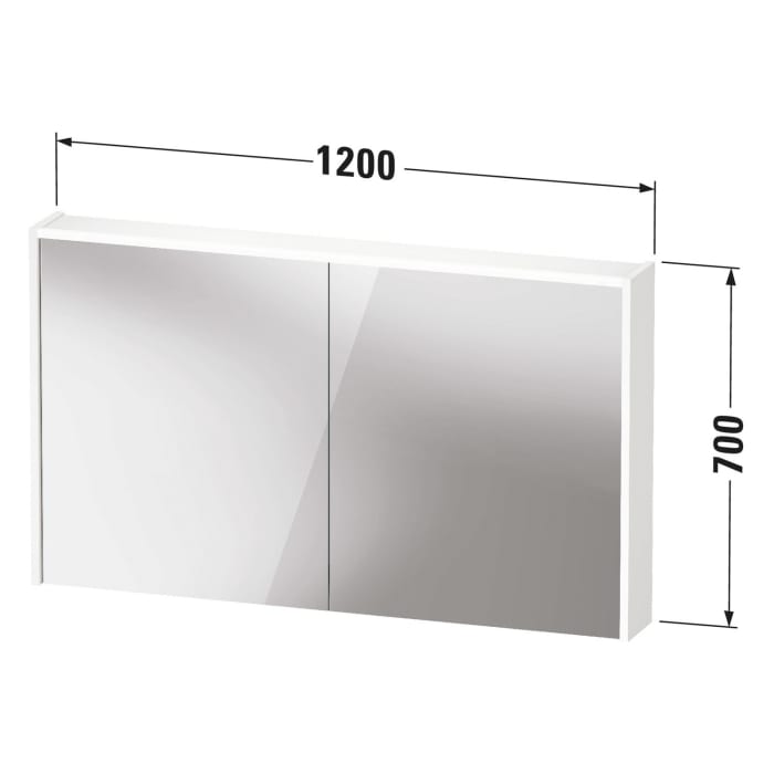 Duravit D-Code LED-Spiegelschrank 120 x 70 cm