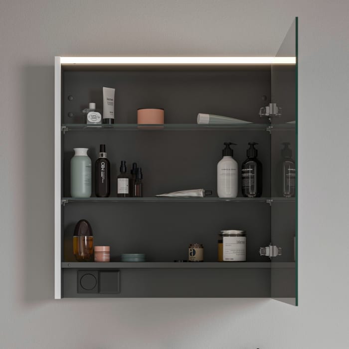 Duravit D-Code LED-Spiegelschrank 65 x 70 cm, Türanschlag rechts